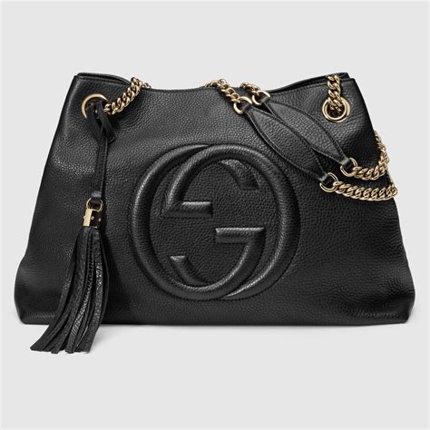 gucci soho shoulder leather bag|gucci adjustable shoulder handbags.